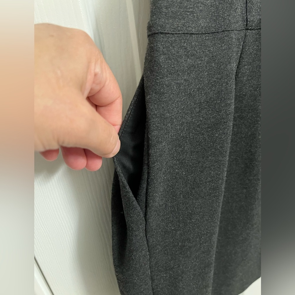VINCE.EUC. “Ponte” pleated drop waist midi dress.Sleeveless.Charcoal grey.Size 0 - Picture 12 of 15